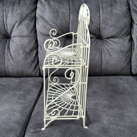 Shabby Chic Rustic Vintage Display Metal Display Rack Shelf Foldable Shell Beach - Picture 5 of 8